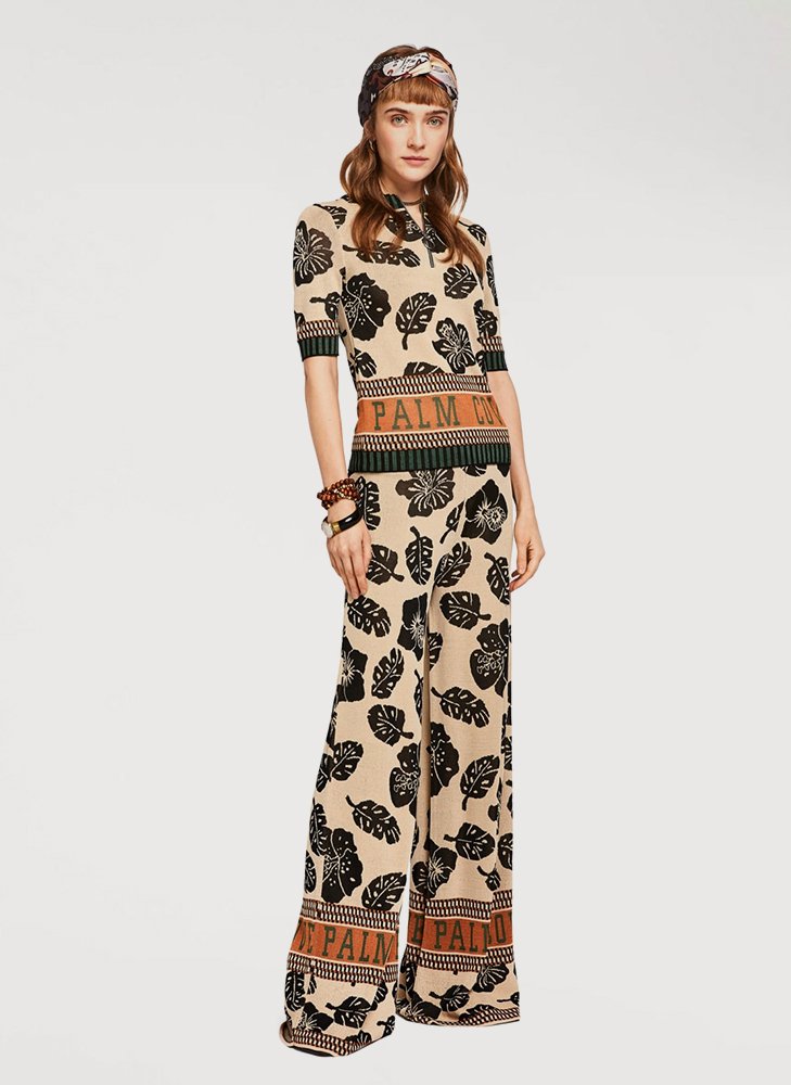 Wide Leg Knitted Pants - Image 3