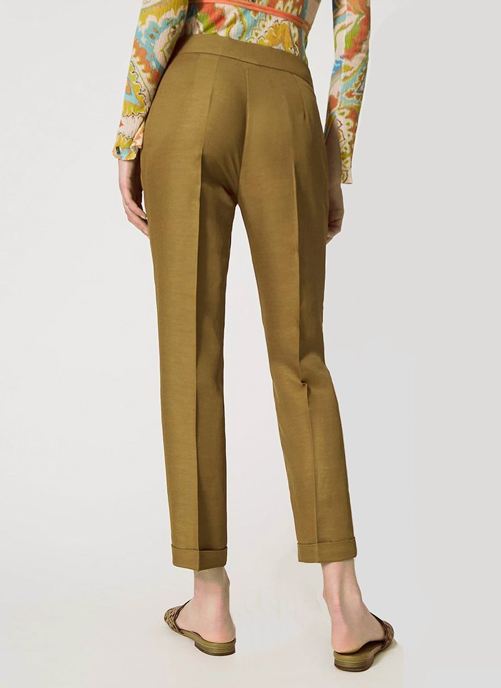 Women Slim White Trousers - Image 10