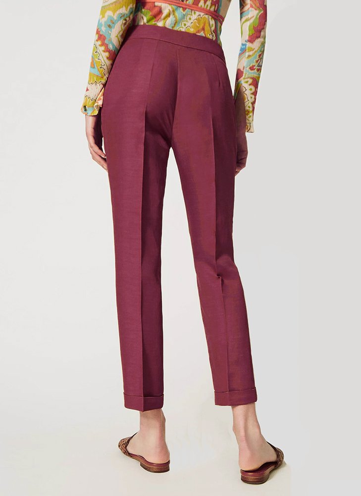 Women Slim White Trousers - Image 6